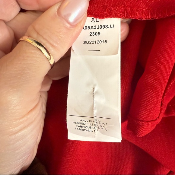 Cupshe red long sleeve dress with ruffle size XL - Picture 10 of 11